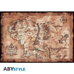 Poster - Arrotolato e termoretraibile - Il Signore degli Anelli - Map