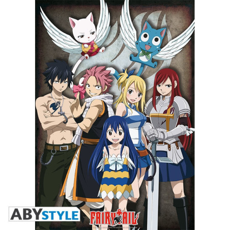 Poster - Arrotolato e termoretraibile - Fairy Tail - Group