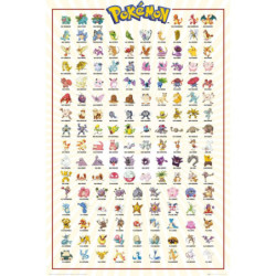 Poster - Arrotolato e termoretraibile - Pokemon - Pokemon Kanto 151