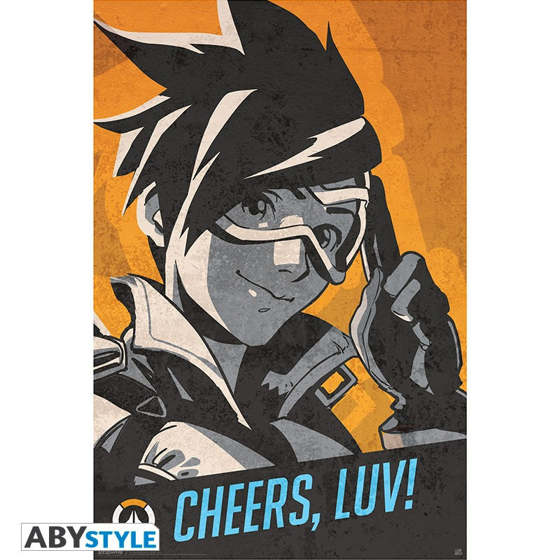 Poster - Arrotolato e termoretraibile - Overwatch - Tracer Cheers Luv