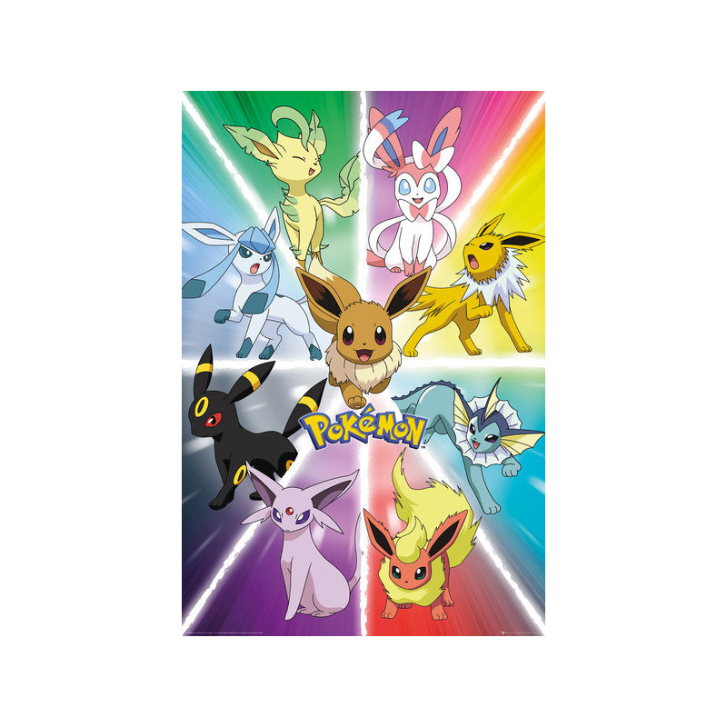Poster - Roulé et filmé - Pokemon - Evolution - Évoli