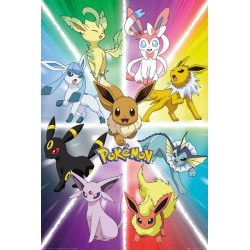 Poster - Arrotolato e termoretraibile - Pokemon - Evoluzione - Eevee