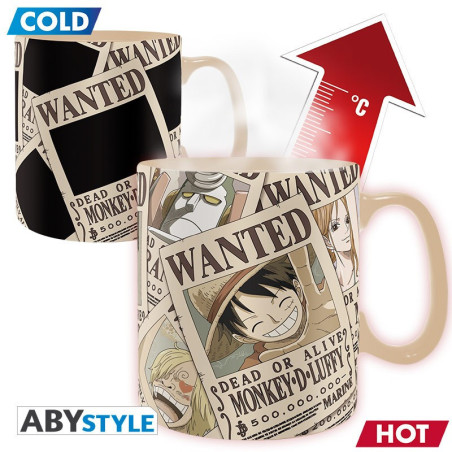 Becher - Thermoreaktiv - One Piece - Wanted