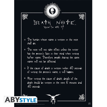 Poster - Piatto - Death Note - Regole