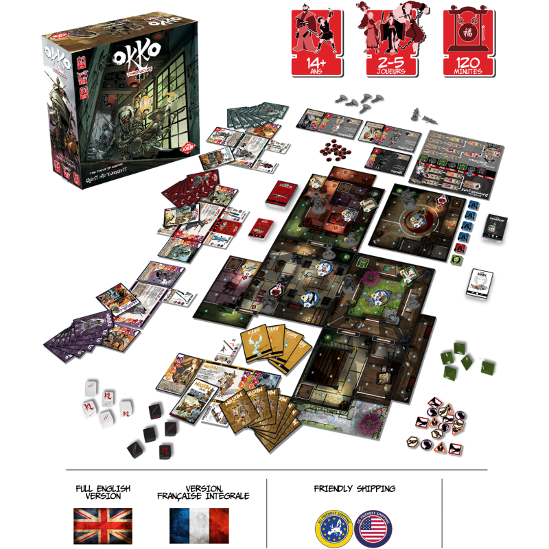 Board Game - Management - Figures - Cards - Divers - Okko Chronicles