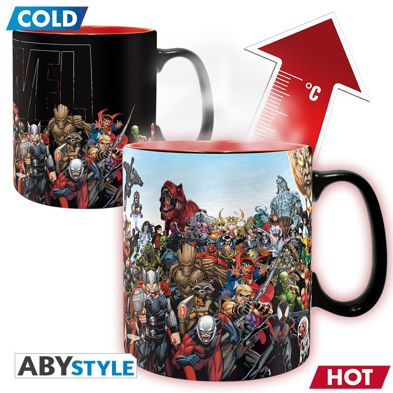 Becher - Thermoreaktiv - Marvel - Heroes