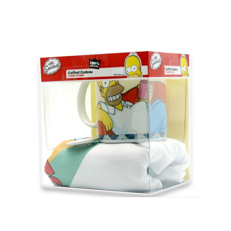 Set - Tazza(e) - The Simpsons - Mug + T-shirt + Badge Simpsons - Itchy & Scratchy