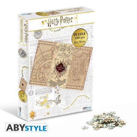 Puzzle - Casse Tête/Réflexion - Indépendant de la langue - Harry Potter - 1000 pièces - Carte du Maraudeur
