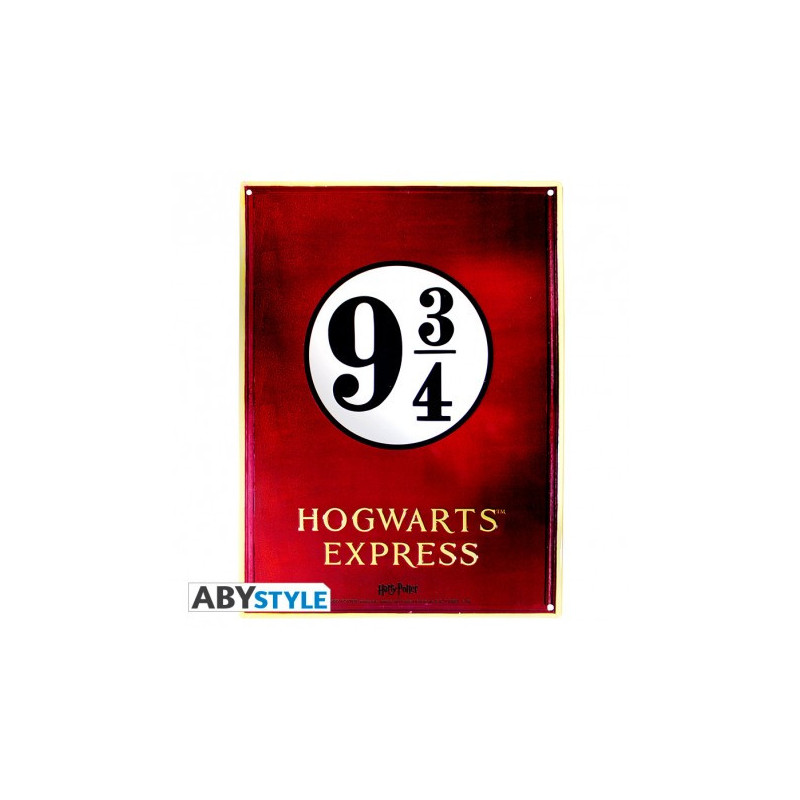 Metallplatte - Harry Potter - Gleis neundreiviertel
