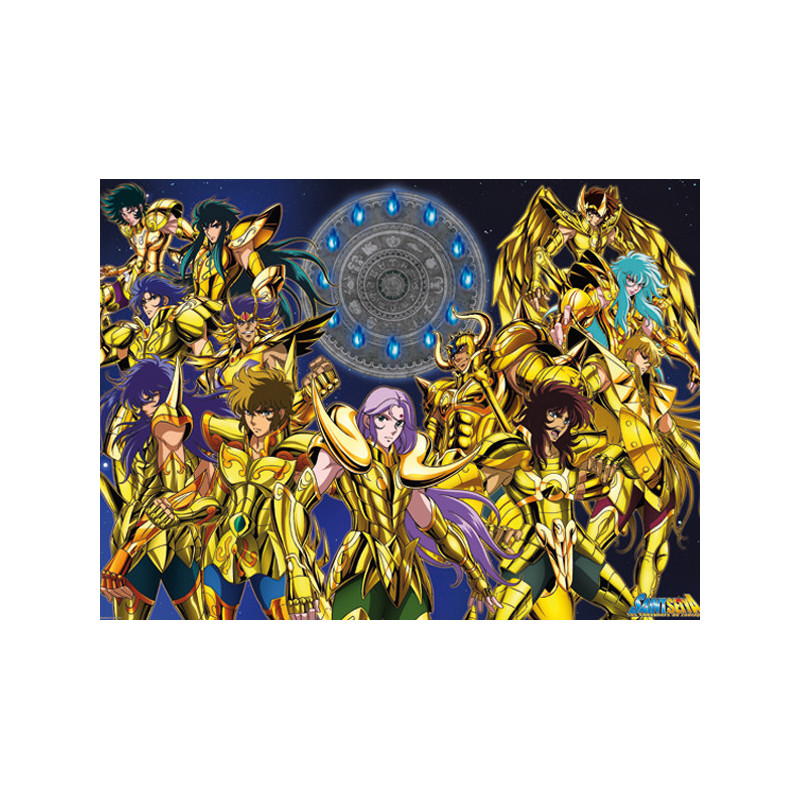 Poster - Gerollt und mit Folie versehen - Saint Seiya - The 12 Gold Saints