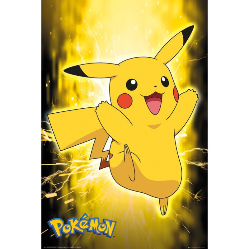 Poster - Gerollt und mit Folie versehen - Pokemon - Pikachu