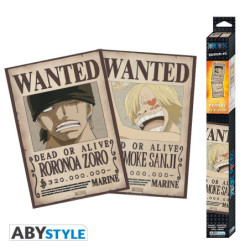 Poster - Confezione da 2 - One Piece - Wanted Zoro & Sanji - Sanji Vinsmoke