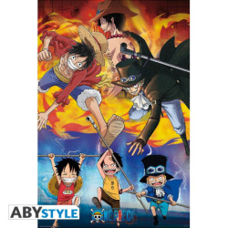 Poster - Arrotolato e termoretraibile - One Piece - Ace, Sabo & Luffy