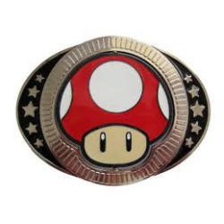 Gürtel - Super Mario - Pilz- Gürtelschnalle