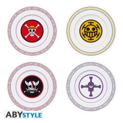 Platte - Packung mit 4 - One Piece - Emblem