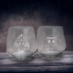 Verre - Pack de 2 - One Piece - Ace & Luffy