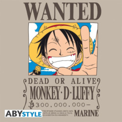 T-shirt - One Piece - Wanted - Monkey D. Luffy