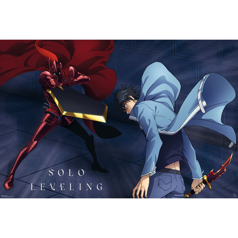 Poster - Roulé et filmé - Solo Leveling - Jinwoo vs Igris