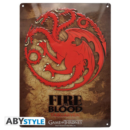 Metallplatte - Spiel der Throne - Familie Targaryen